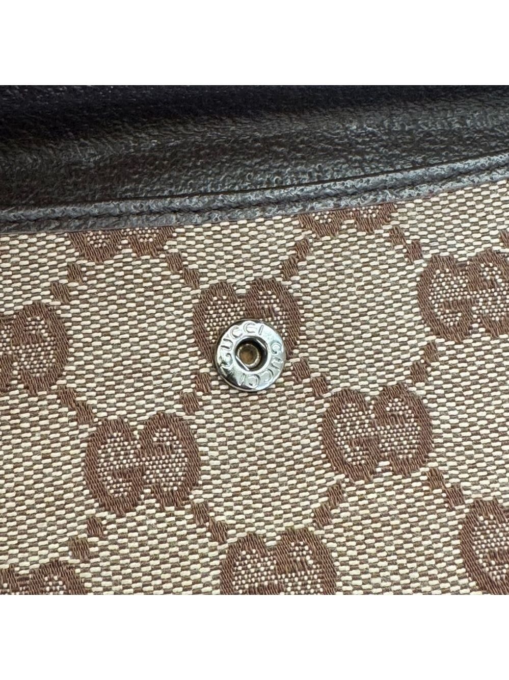 Gucci GG Supreme Canvas Leather Wallet Brown - Picture 5 of 13